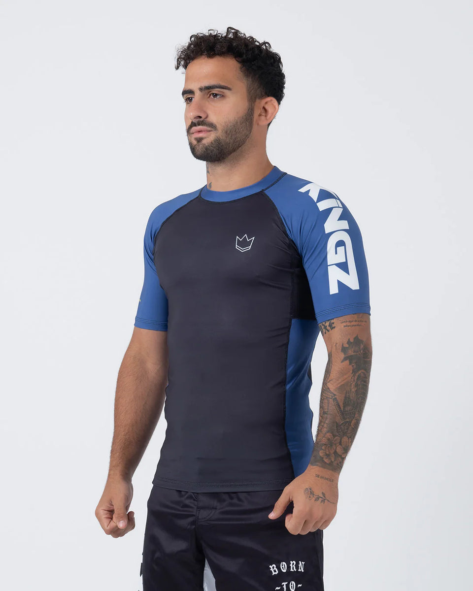 Ranked Performance V2 S/S Rashguard-Blue – KINGZ JAPAN