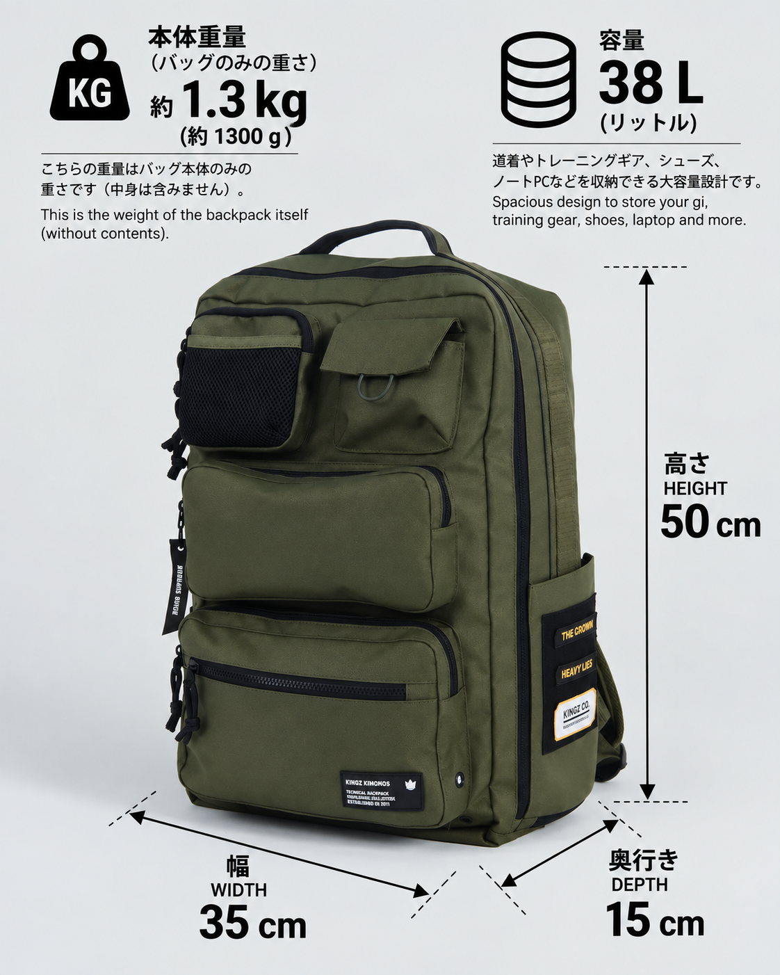 KINGZ TACTICAL BACKPACK-GREEN