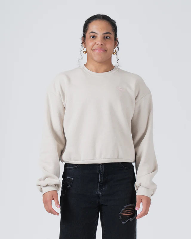 Script Women's Crewneck Sweatshirt - TAN