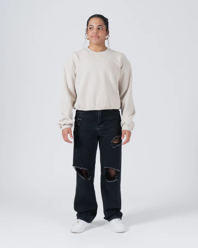 Script Women's Crewneck Sweatshirt - TAN