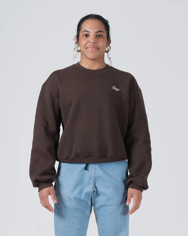 Script Women's Crewneck Sweatshirt - BROWN