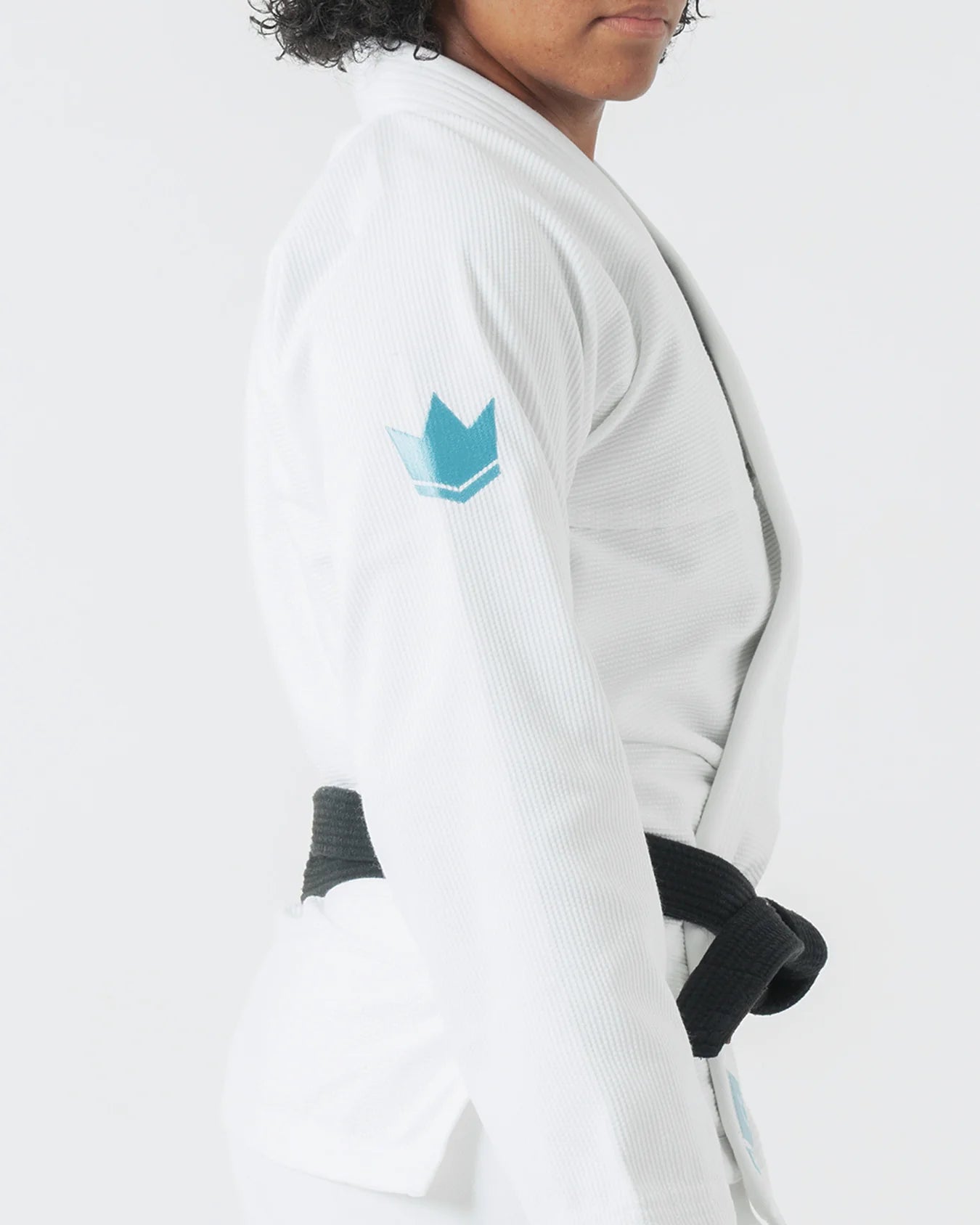 The ONE Womens Jiu Jitsu Gi - White/Sky Blue - FREE White The ONE Womens Jiu Jitsu Gi - White/Sky Blue - FREE White