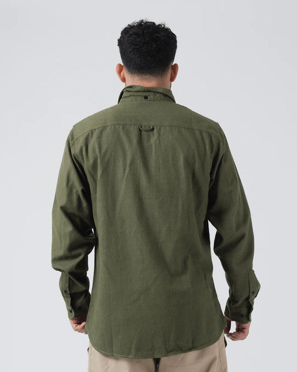 Flannel Shirt Solid Green