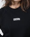 Slant Women's Crop Sweater-Black